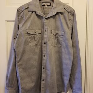 Men's, Express Button Down w Roll-Up Sleeve Option